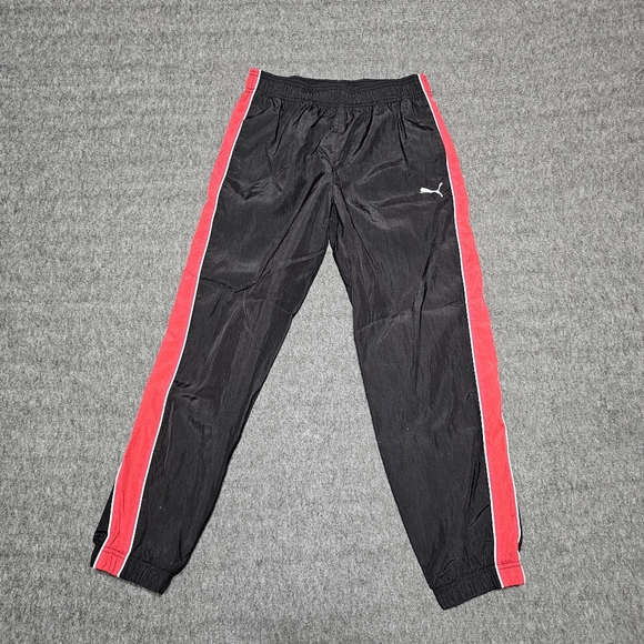 NWT PUMA Boys 2pc Tracksuit Jacket Joggers Black Red Set Size L 10/12 - Picture 5 of 15